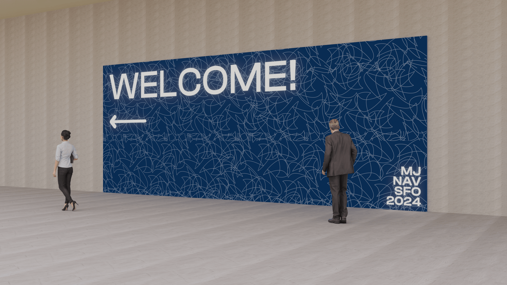 Entry wall environmental graphics.
